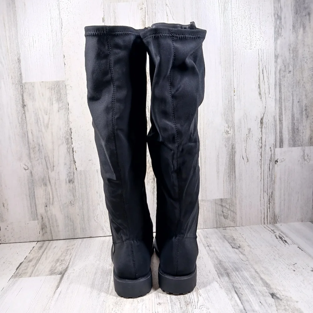 MIA Riding Boots Women's 6.5 Talli Tall Shaft Black Faux Leather Equestrian